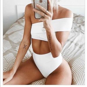 Asymmetrical Cutout One Piece